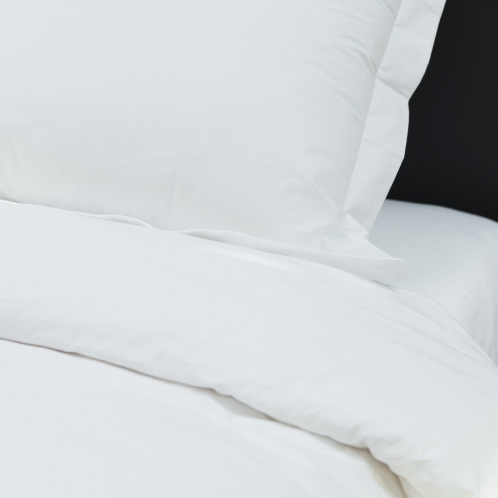 Cotton percale oxford edge pillowcase snw white 3