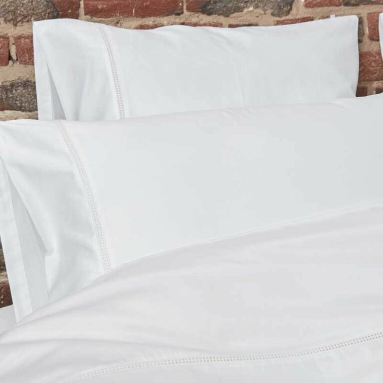 Cotton Sateen Lace Trim Pillowcase Snow White 18