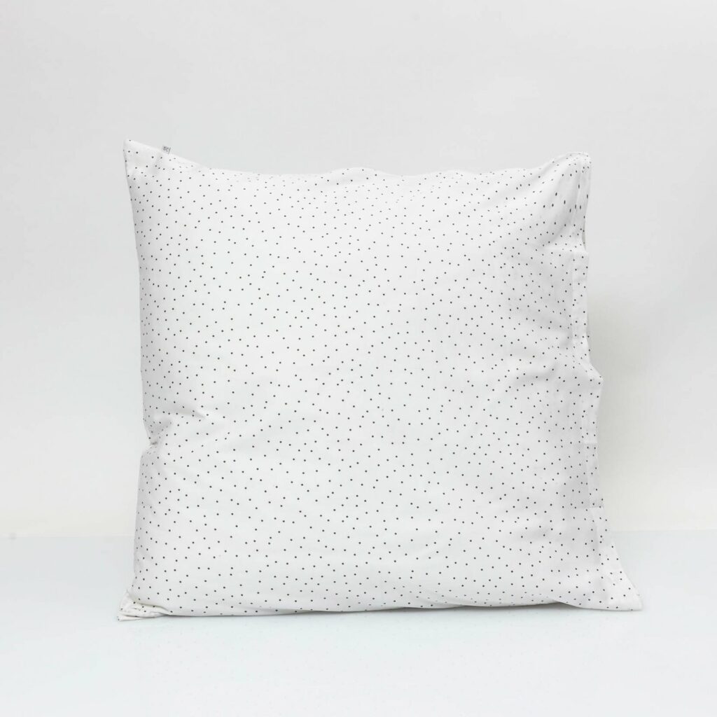 cotton sateen pillowcase small grey dots 1