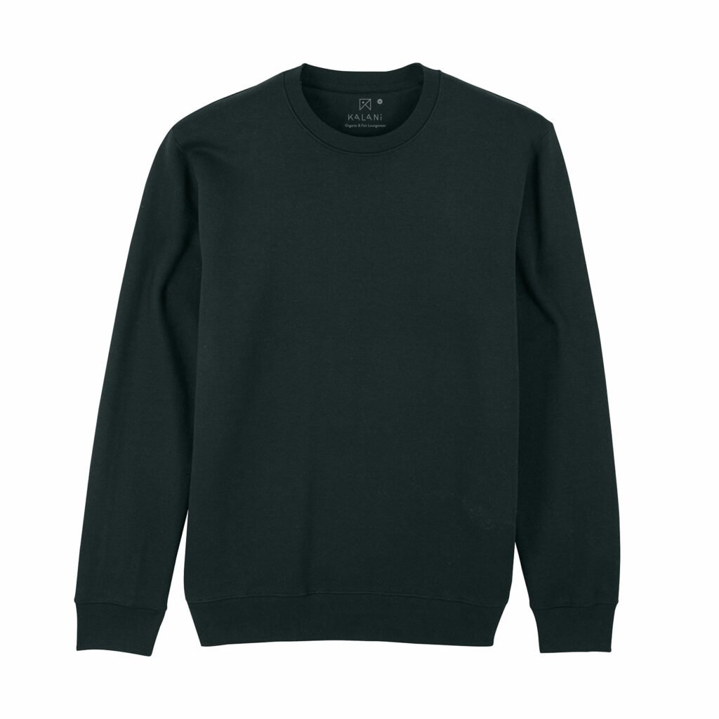 sweat unisex organic crewneck pullover organic crewneck pullover black front