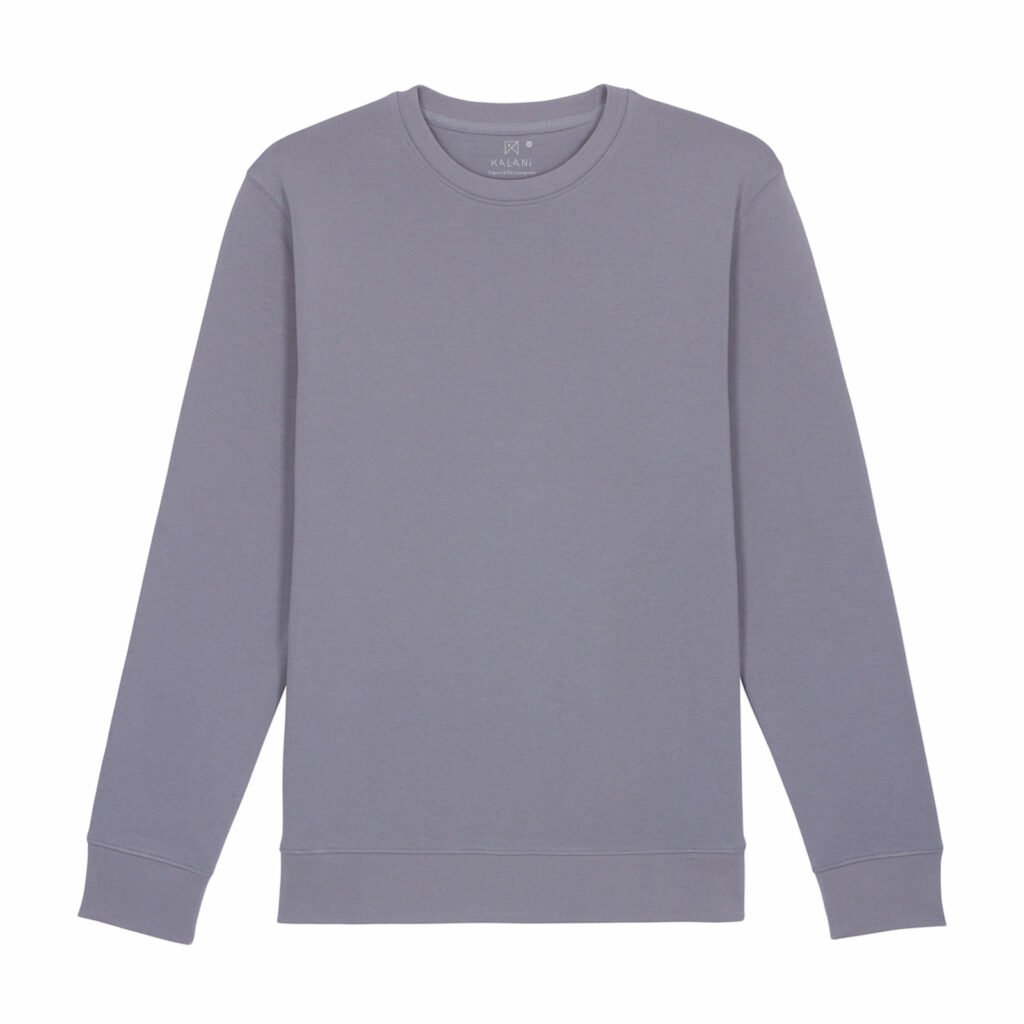 sweat unisex organic crewneck pullover organic crewneck pullover lava grey front