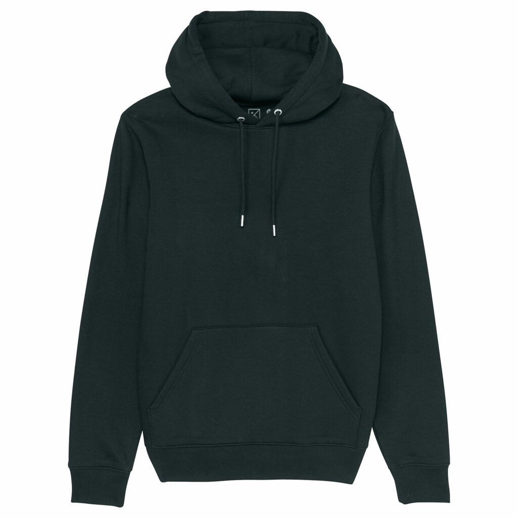 sweat unisex organic hooded pullover organic hooded pullover canyon black front