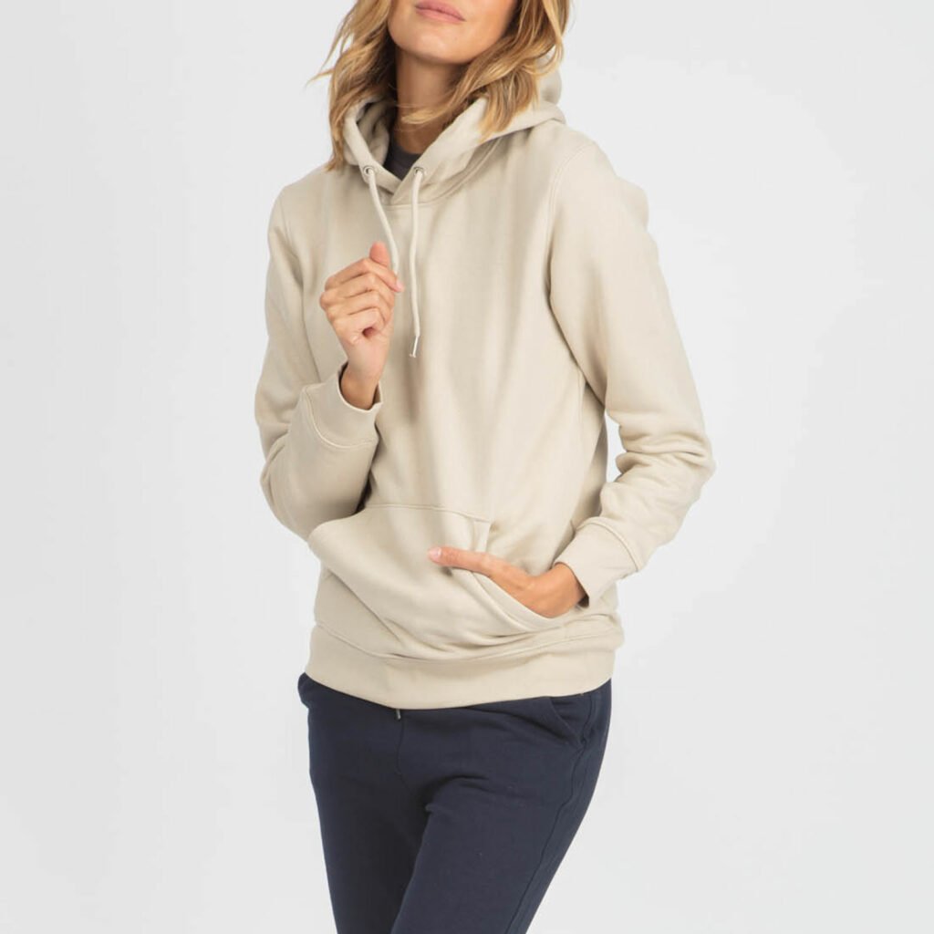 sweat unisex organic hooded pullover organic hooded pullover desert dust 1