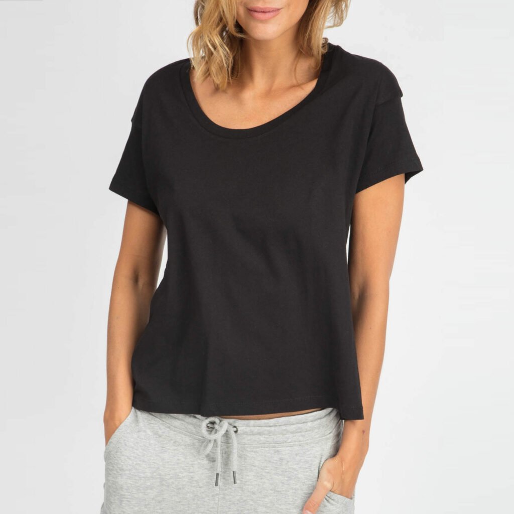 tee women organic w scoop neck tee organic w scoop neck tee black 1