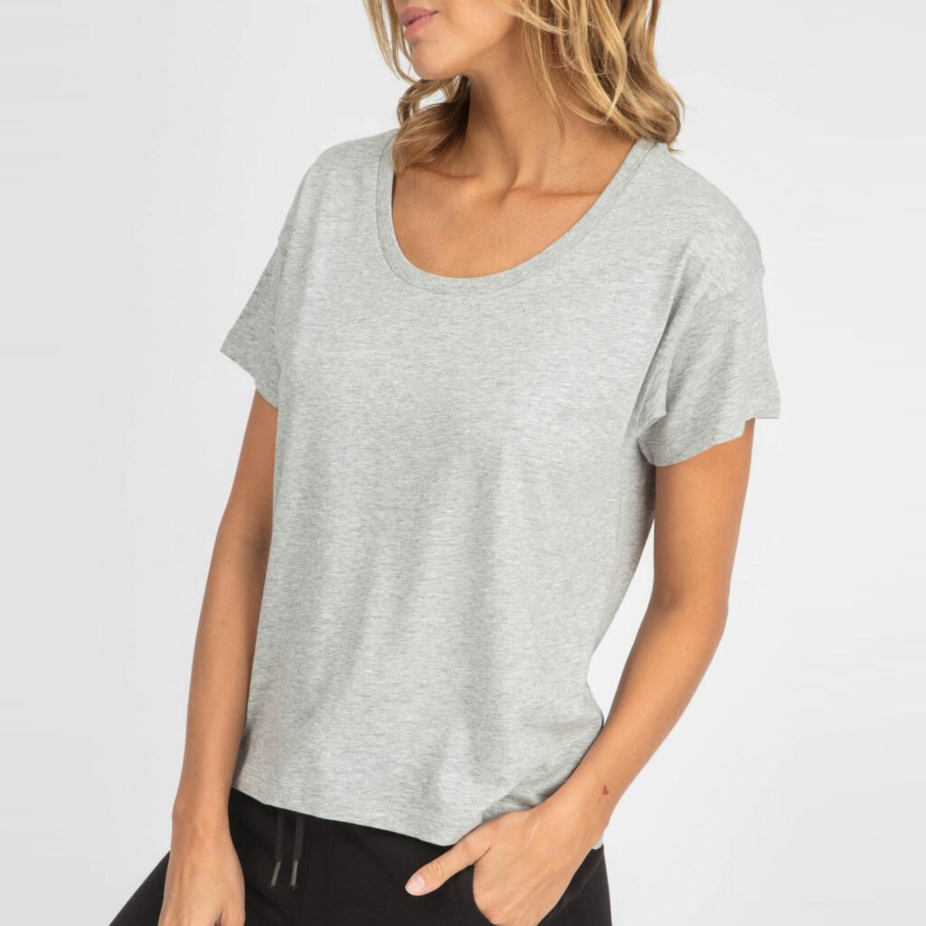 tee women organic w scoop neck tee organic w scoop neck tee heather grey 2